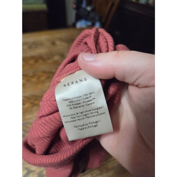 Sezane Coline Bodysuit  In Rosewood Sz  Small - Picture 5 of 6